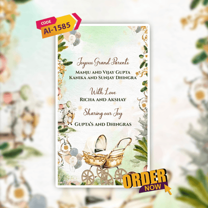 Baby Birth Announcement Invitation Video | AI-1585