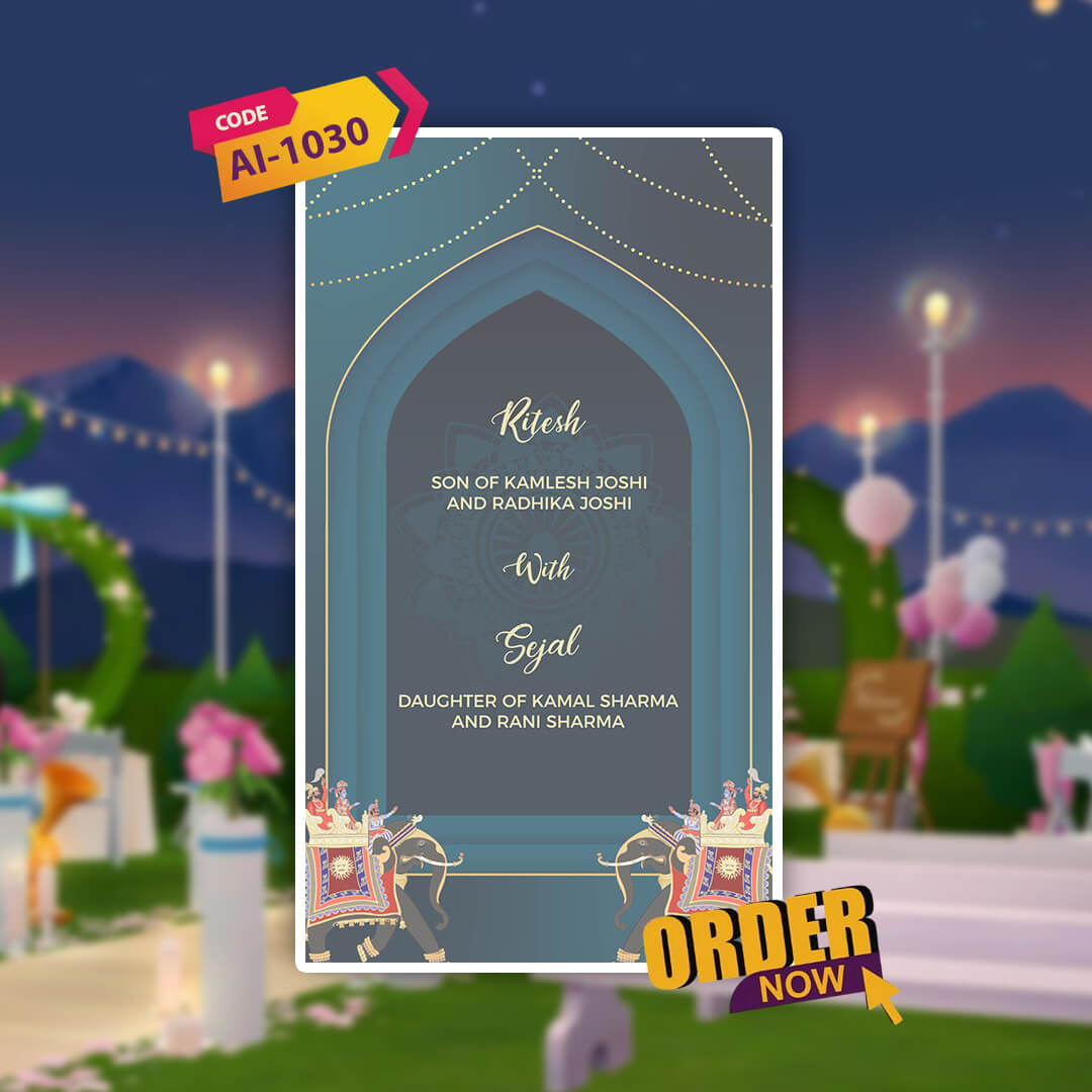 Wedding Video Invitation | Shareable theme | AI-1030