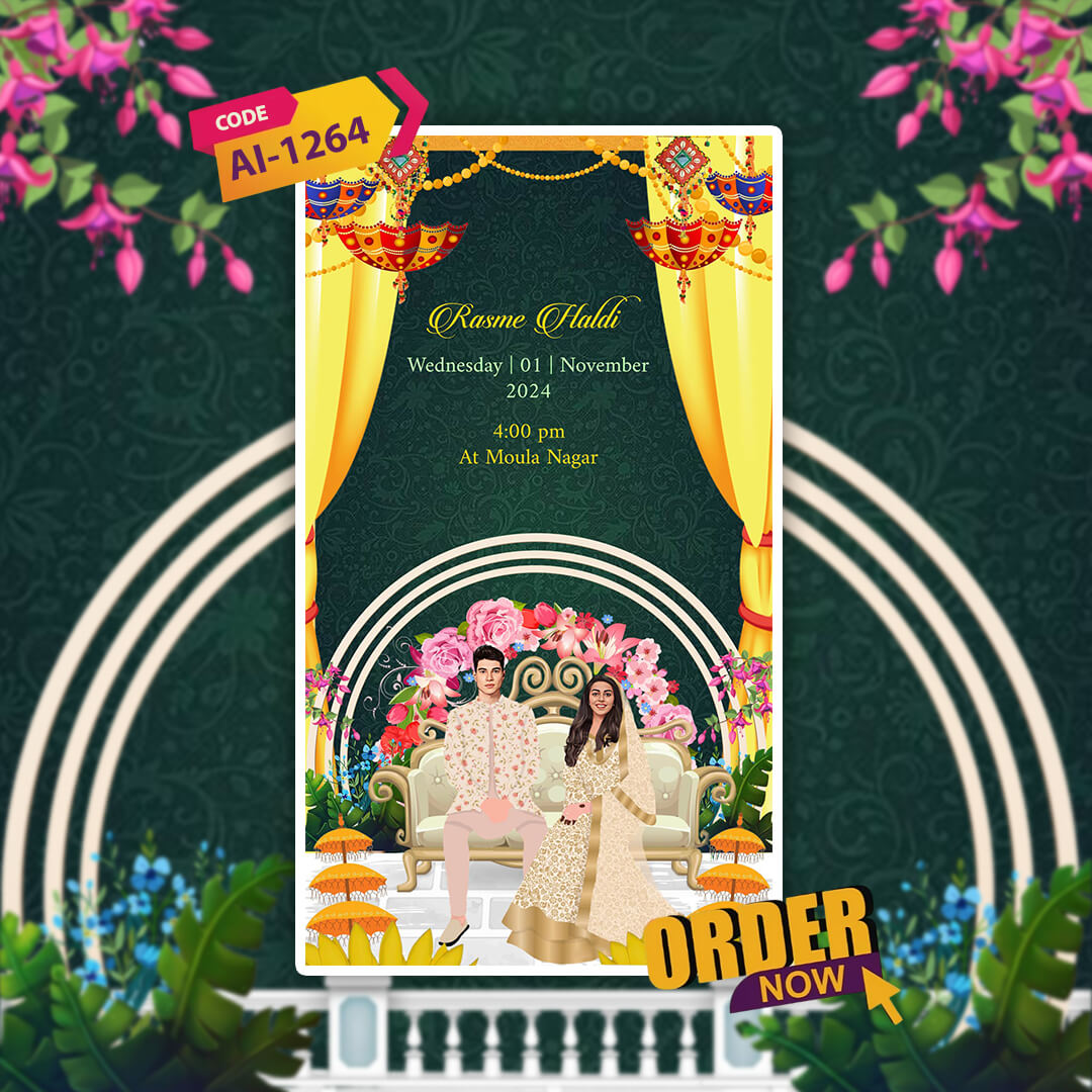 Muslim Wedding Invitation Video | Majestic | AI-1264