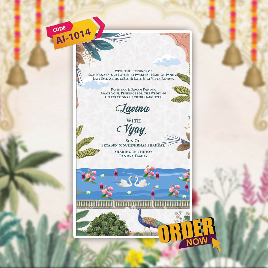 Wedding Video Invitation | Romantic Video Template |AI-1014