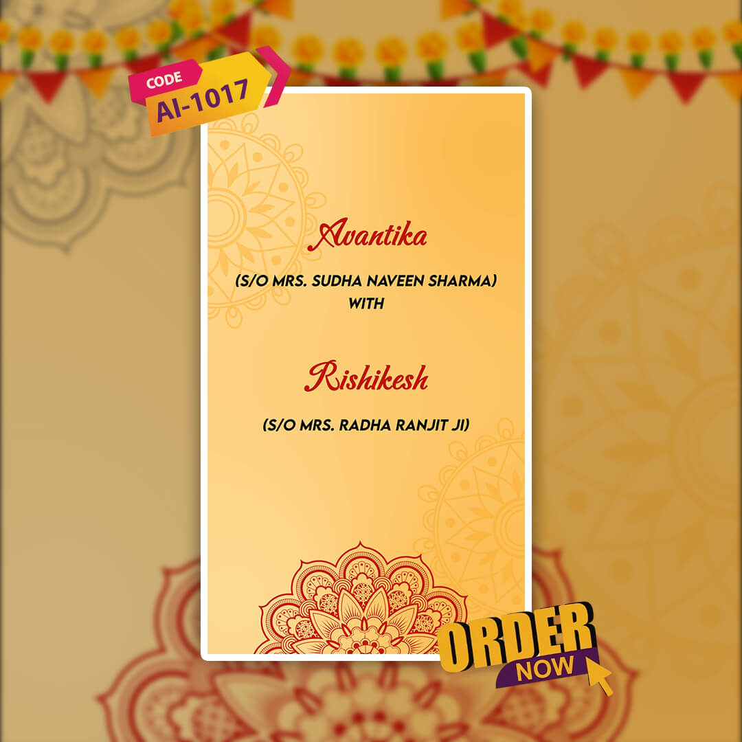 Wedding Video Invitation | vibrant and elegant Theme | AI-1017