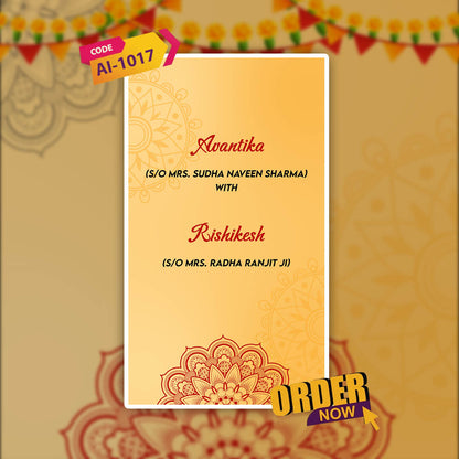Wedding Video Invitation | vibrant and elegant Theme | AI-1017