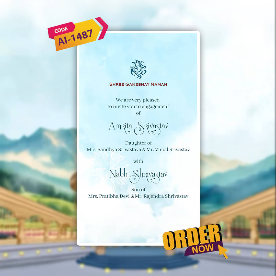 Engagement & Ring Ceremony Video Invitation | Inspired | AI-1487