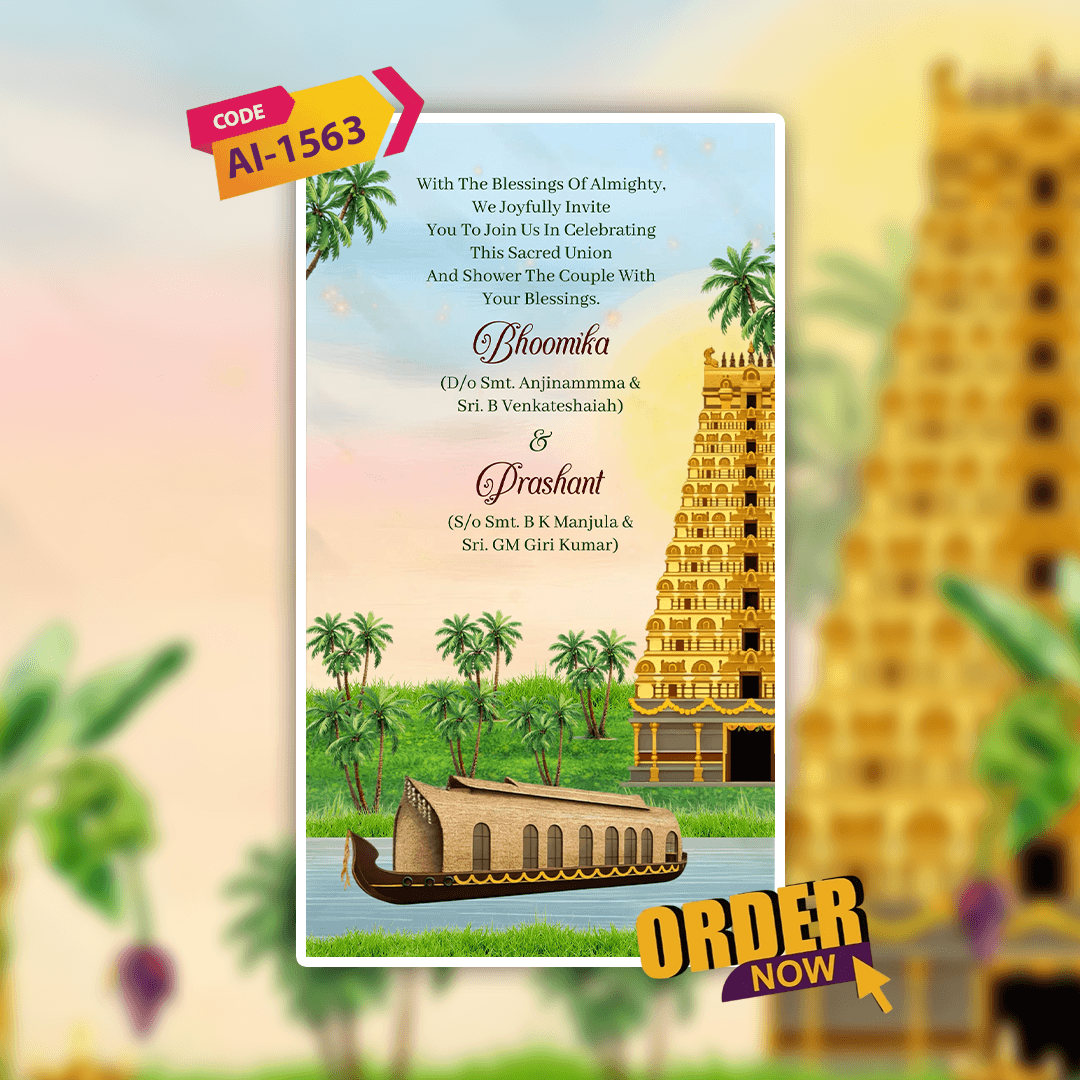 South Engagement Invitation Video | Ring Ceremony Video Invitation | AI-1563