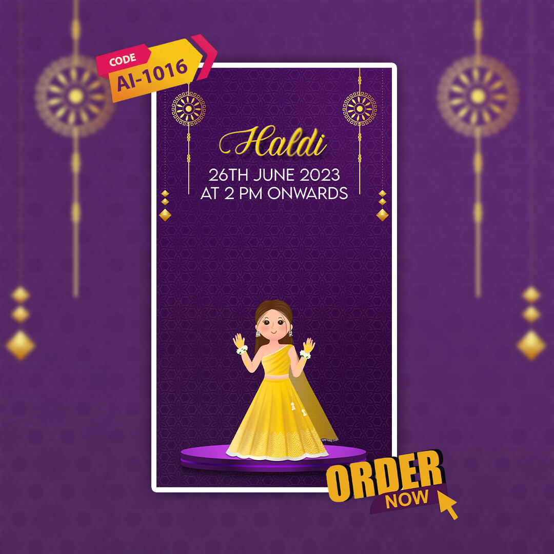 Wedding Video Invitation | Stylish Theme | AI-1016