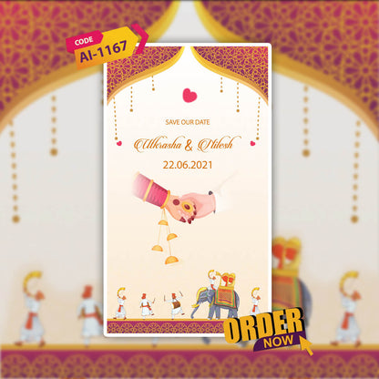 Digital Wedding Video Invitation | Shadi Invite | AI-1167