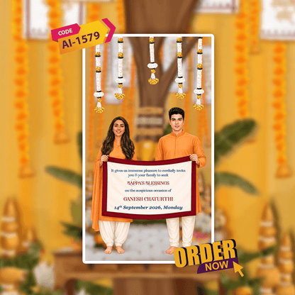 Ganesh Chaturthi Invitation Video | Digital Video Invitation | AI-1579