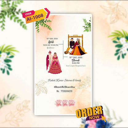Wedding Video Invitation | Vivah Invitation | AI-1008