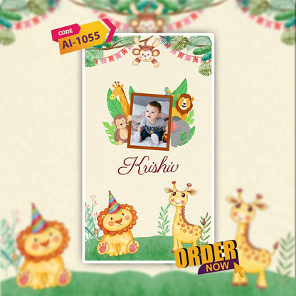 Birthday Invitation Video | Zoo Theme | AI-1055