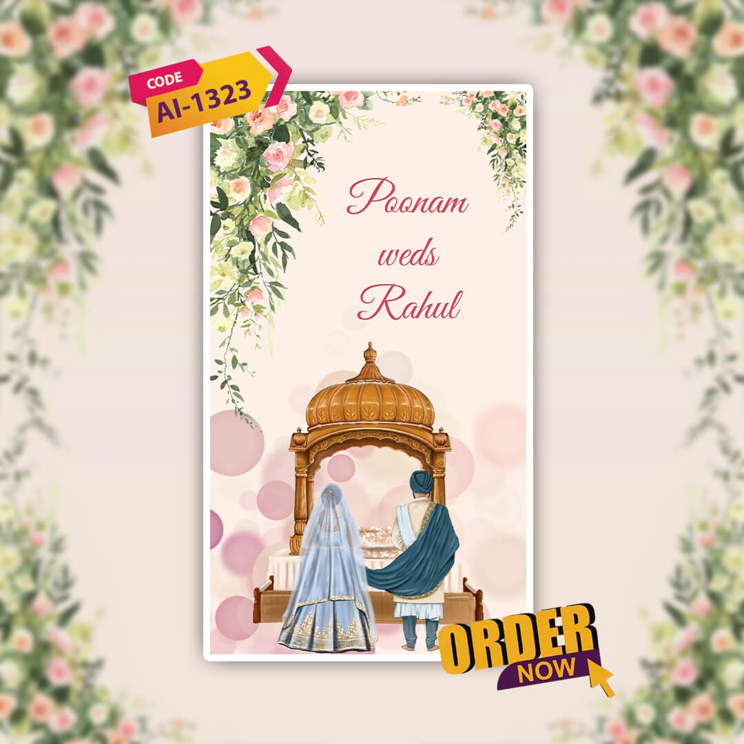 Sikh Wedding Invitation Video | Classic Theme |  AI-1323