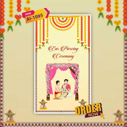Ear Piercing Ceremony Invitation Video | Cherished Memory | AI-1095