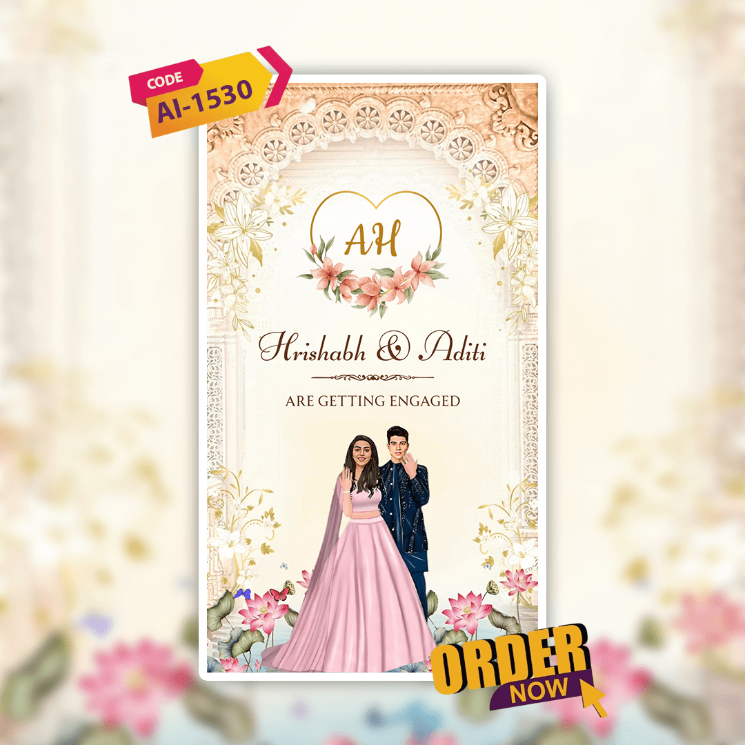 Engagement Invitation Video | Ring Ceremony Video Invitation | AI-1530