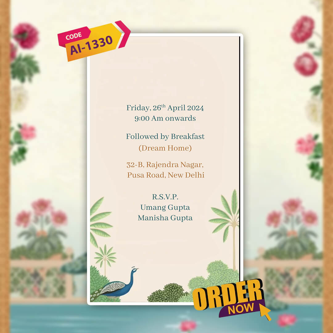 House Warming Ceremony Invitation Video | Home Parties | AI-1330