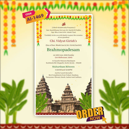 Thread Ceremony Invitation Video | Ceremonial Moment | AI-1469