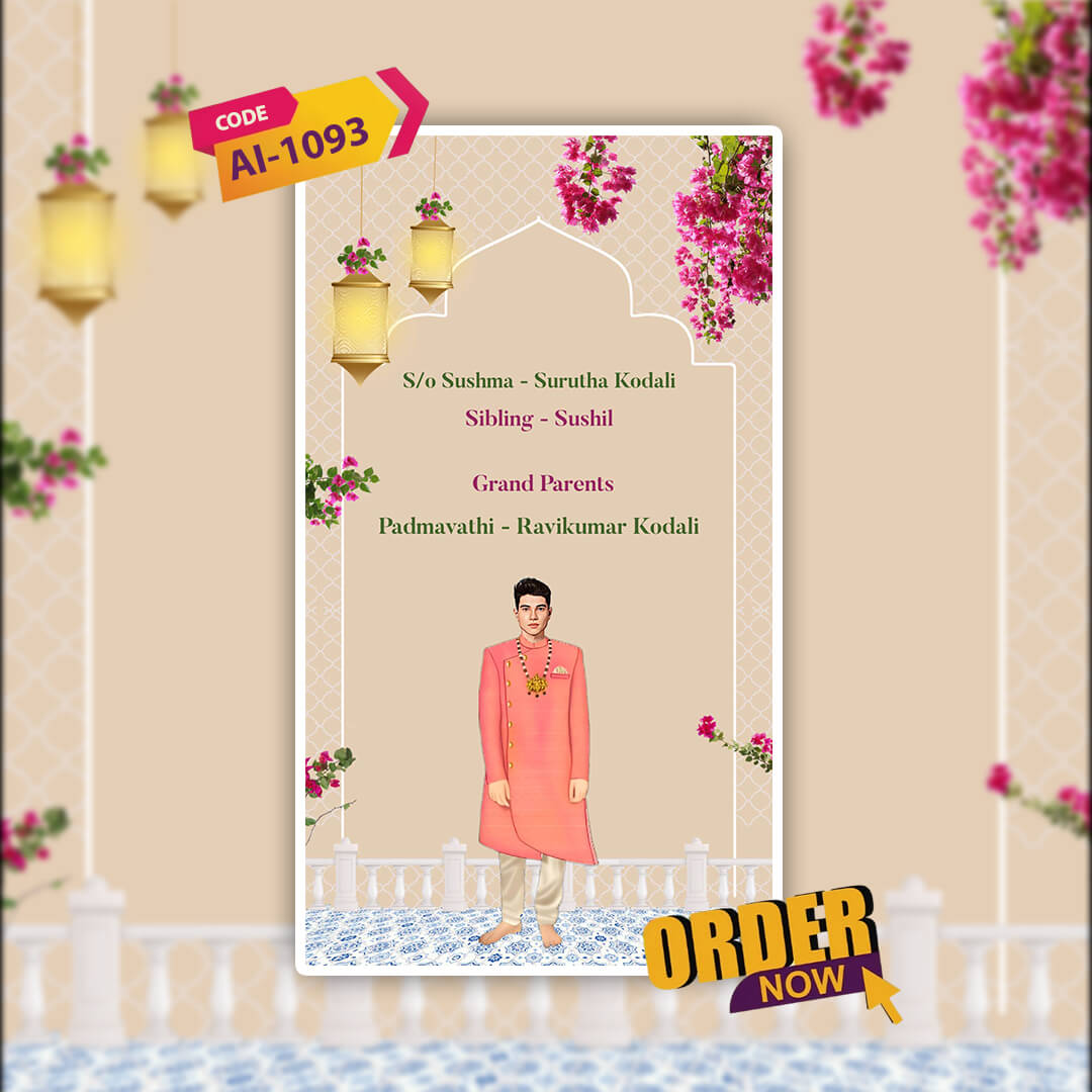 Dhoti Ceremony Video Invitation | Upanayanam |AI-1093