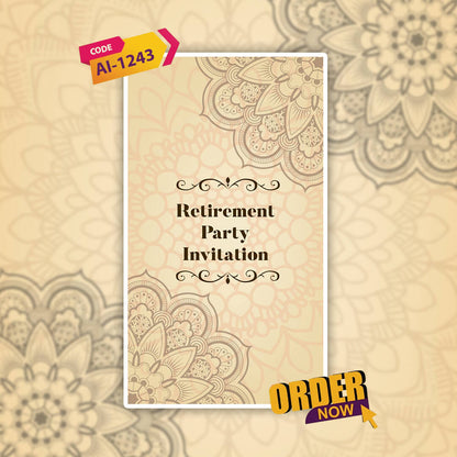 Retirement Party Invitation Video | Animated Evite | AI-1243