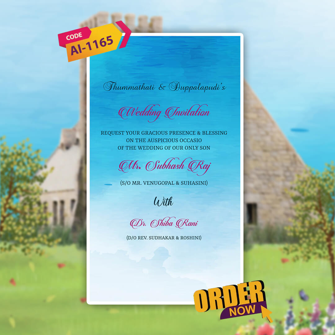 Christian Wedding Invitation Video | Church-Inspired | AI-1165
