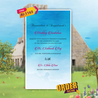 Christian Wedding Invitation Video | Church-Inspired | AI-1165