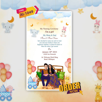 Naming Ceremony  | MP4 E‑Invite|  AI-1049