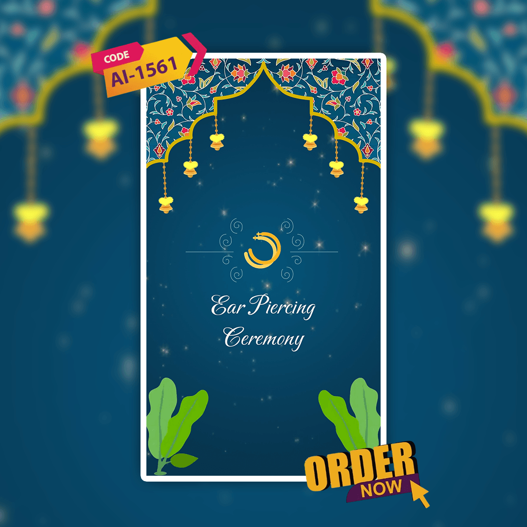 Ear Piercing Ceremony Invitation Video | AI-1561
