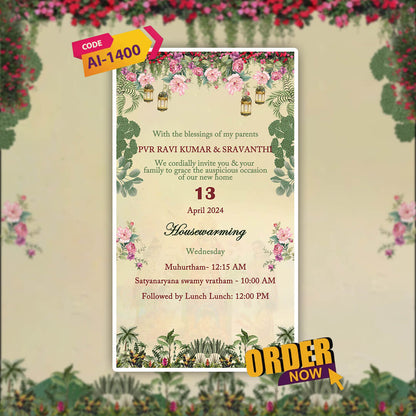 House Warming Ceremony Invitation Video | New Home |  AI-1400