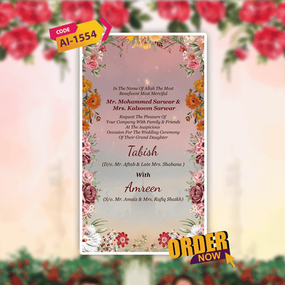 Muslim Wedding Invitation Video | Wedding Video Invitation | AI-1554