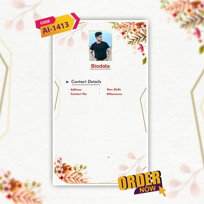 Digital BioData Video Template | Soft & Stylish  | AI-1413