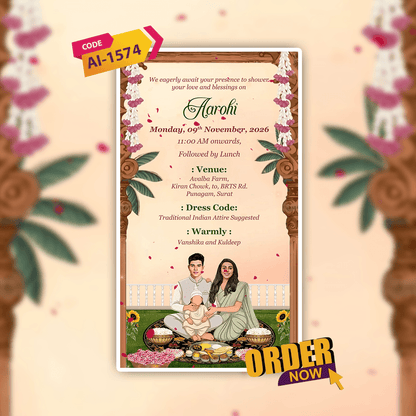 Annaprashan Invitation Video | Rice Ceremony Video Invitation | AI-1574