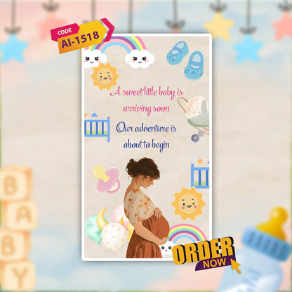 Baby Announcement Invitation Video | Unique |  AI-1518