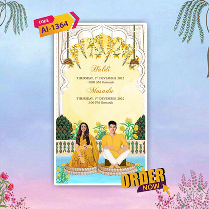 Digital Wedding Invitation Video | Luxury Wedding Video |AI-1364