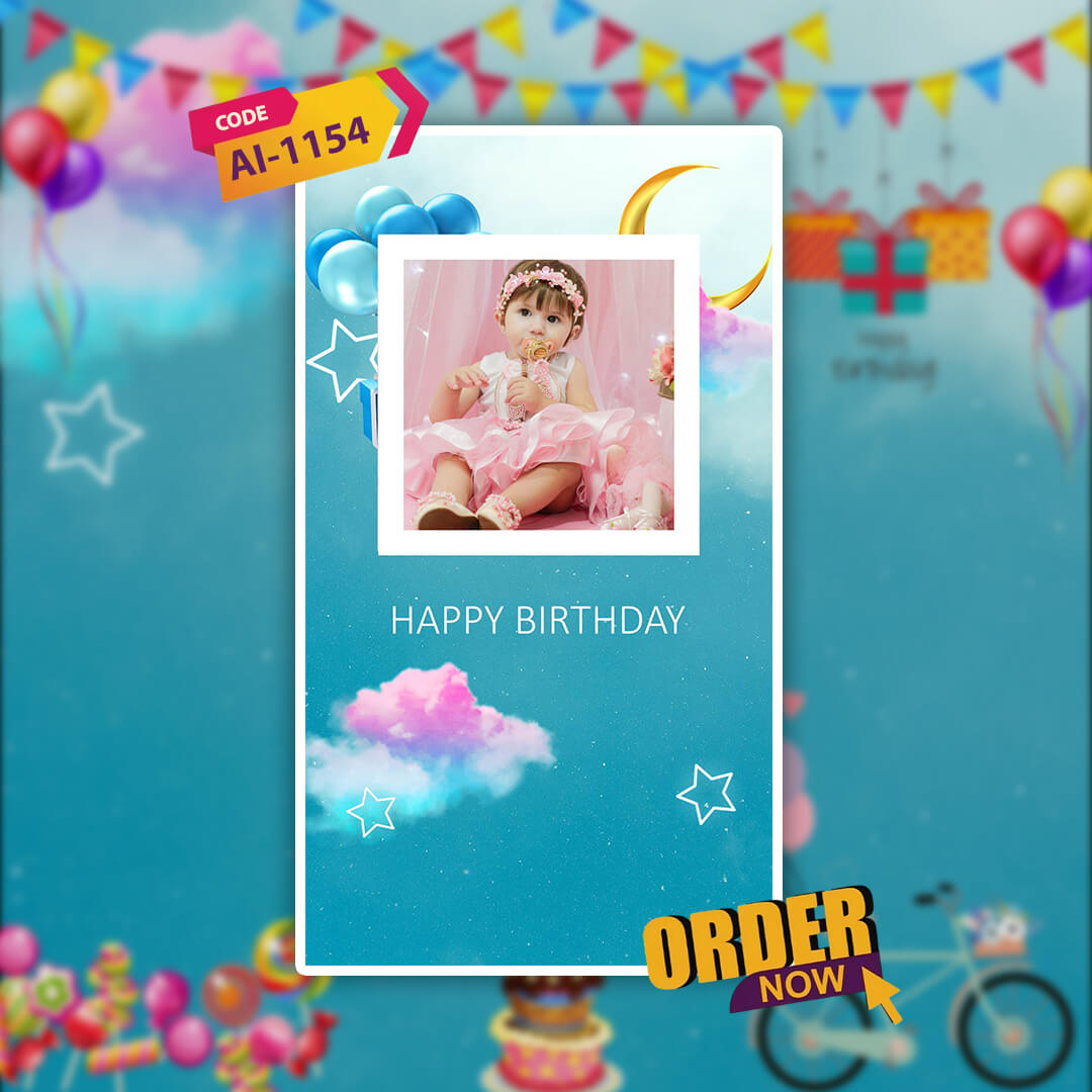 Birthday Invitation Video | Playful Theme | AI-1154