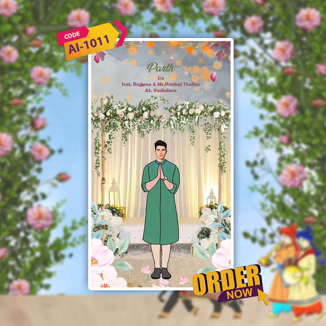 Wedding Video Invitation | Custom Wedding Video| AI-1011