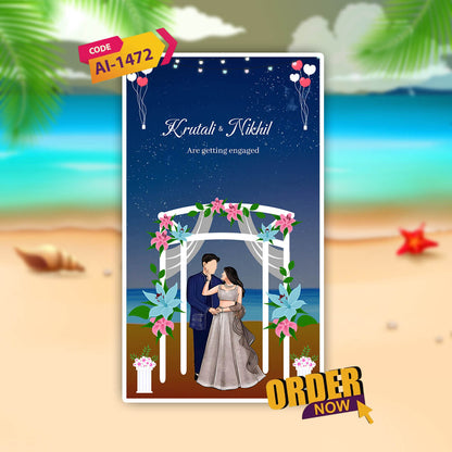 Engagement & Ring Ceremony Video Invitation | Custom | AI-1472