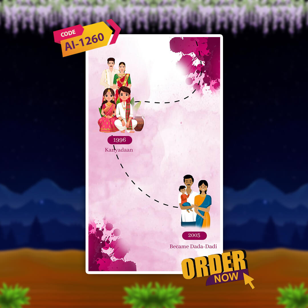 Anniversary Video Invitation | Romantic Journey | AI-1260