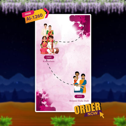 Anniversary Video Invitation | Romantic Journey | AI-1260