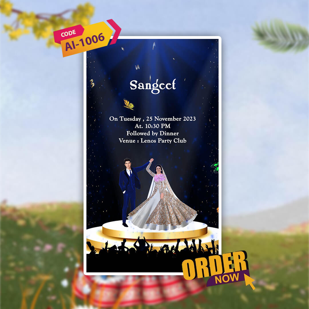 Wedding Video Invitation | Floral | AI-1006