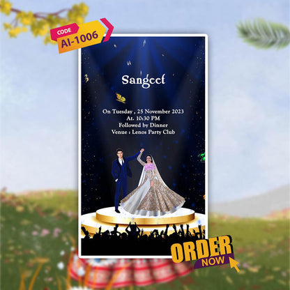 Wedding Video Invitation | Floral | AI-1006