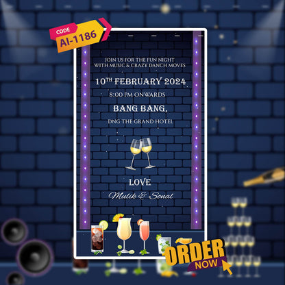 Bachelor Party Invitation Video | Musical Theme | AI-1186