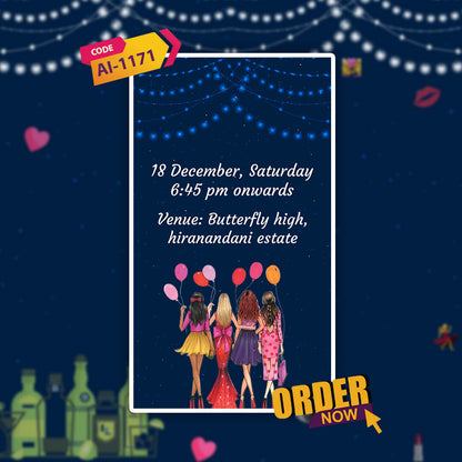 Kitty Party Invitation Video | Editable Invite | AI-1171