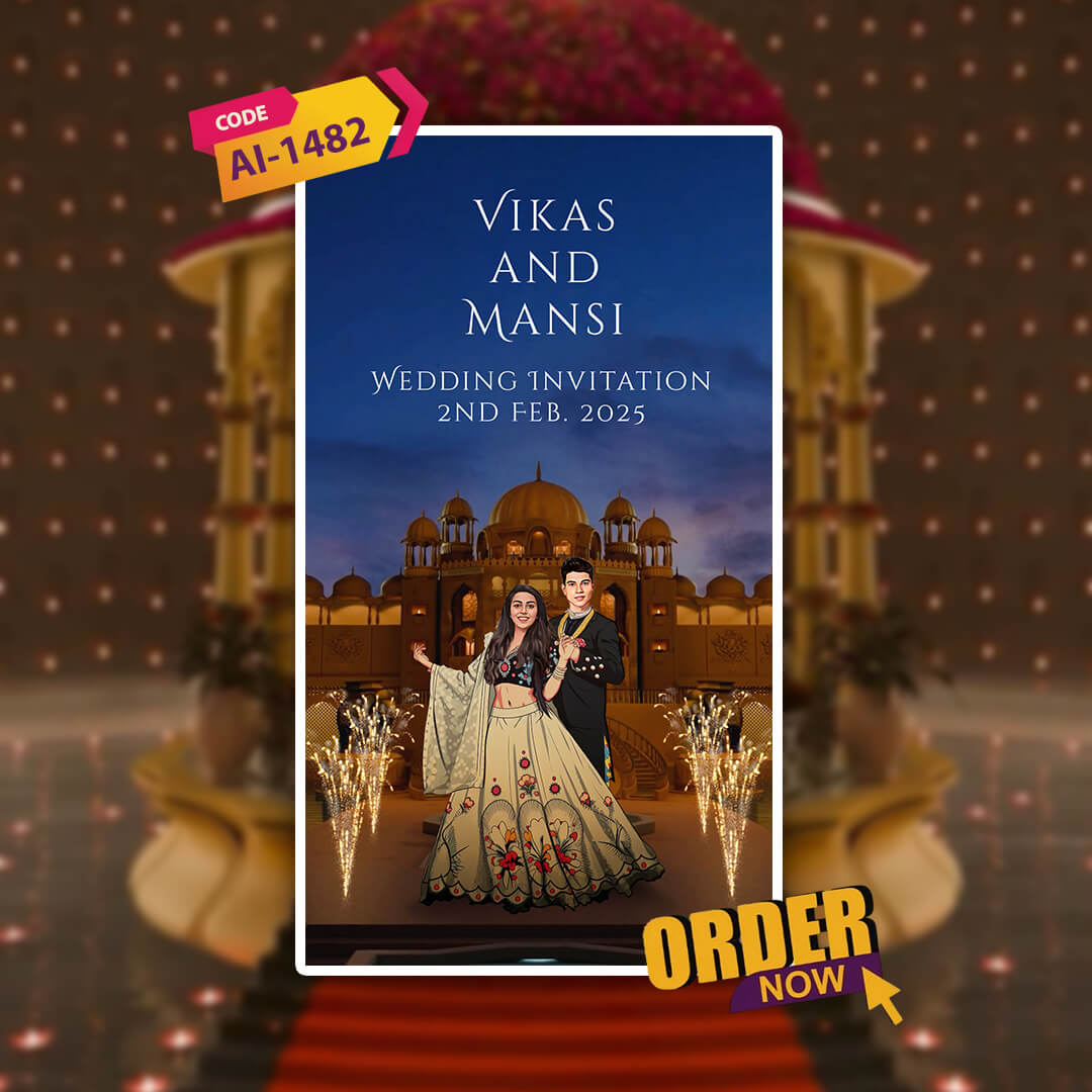Digital 3D Wedding Invitation Video | HD Video | AI-1482
