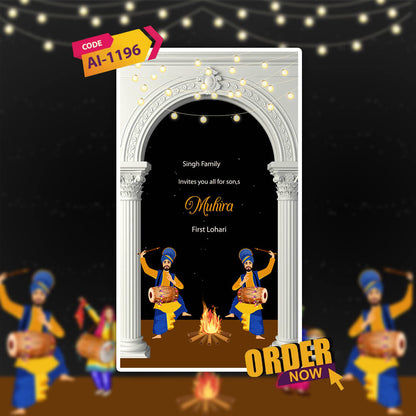 Lohri Celebration Invitation Video | Modern | AI-1196