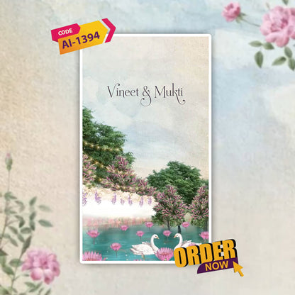 Digital Wedding Invitation Video | Custom Digital E-Invite | AI-1394
