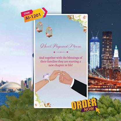 Custom Love Story Wedding Invitation Video | Diverse Elegant | AI-1201