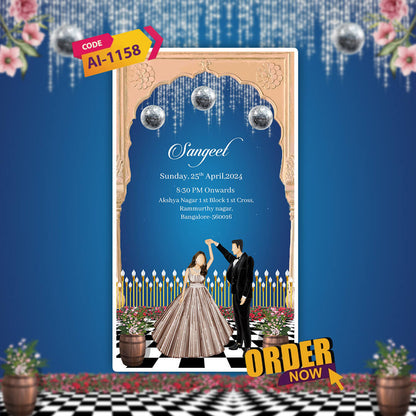 Sikh Wedding Invitation Video | Romantic Couple | AI-1158