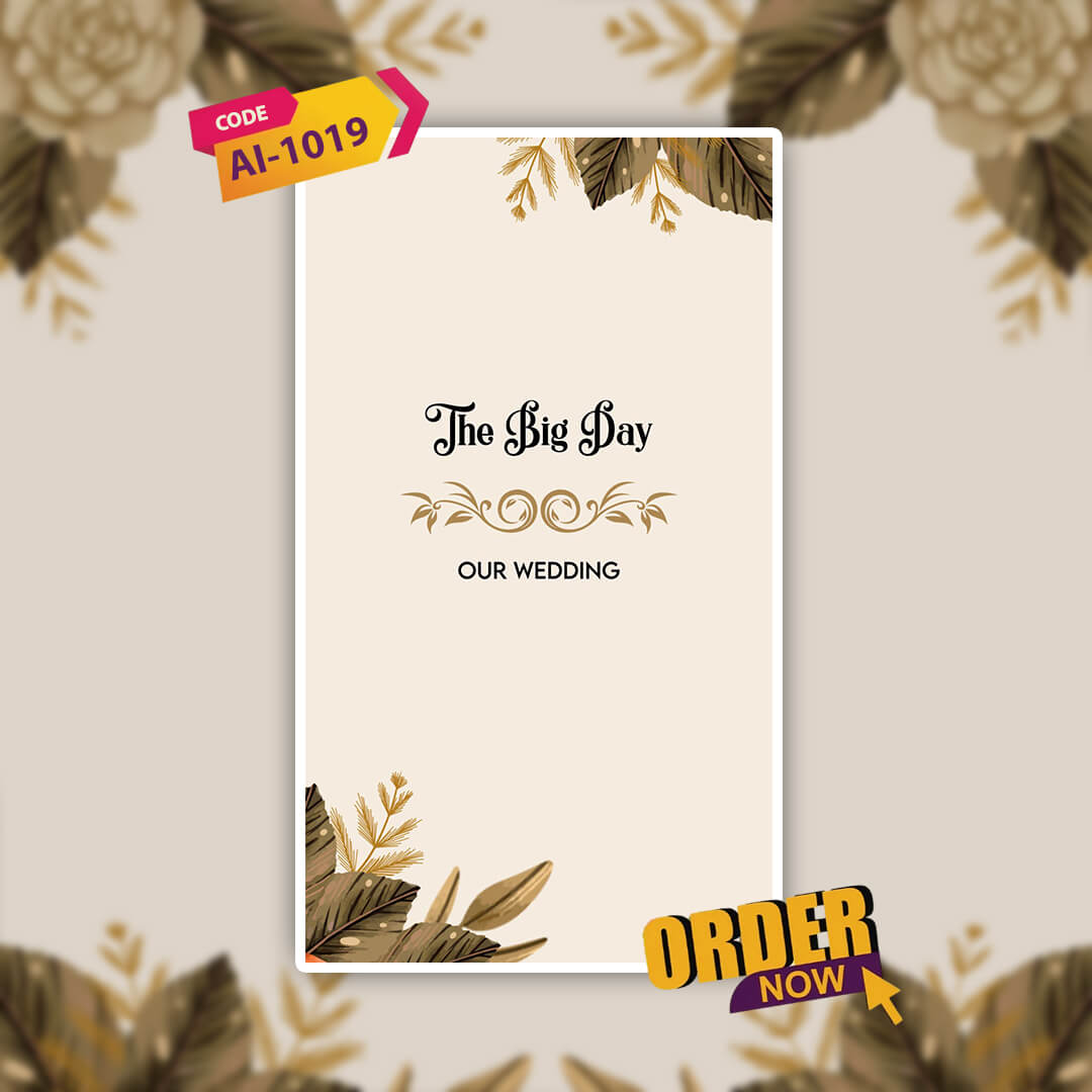 Wedding Video Invitation | pastel backgrounds| AI-1019