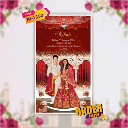 Muslim Wedding Invitation Video | Shadi Video | AI-1350