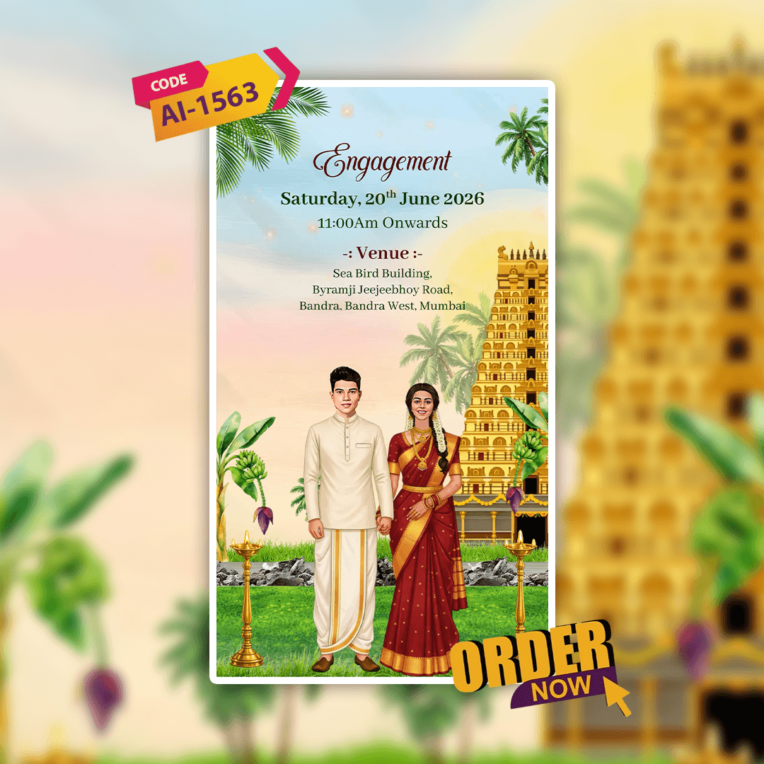 South Engagement Invitation Video | Ring Ceremony Video Invitation | AI-1563