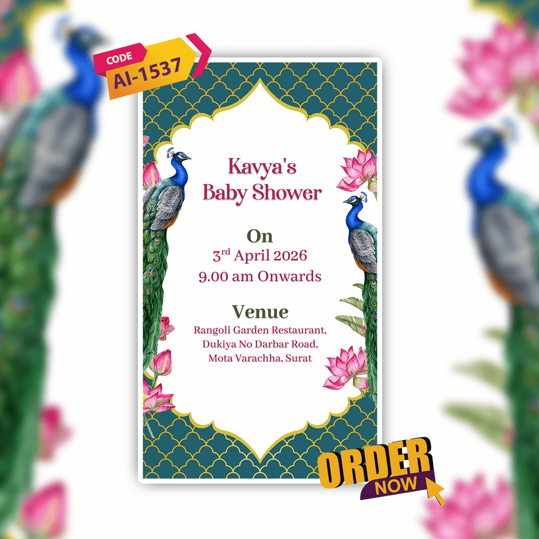 Baby Shower Invitation Video | Digital Video Invitation | AI-1537