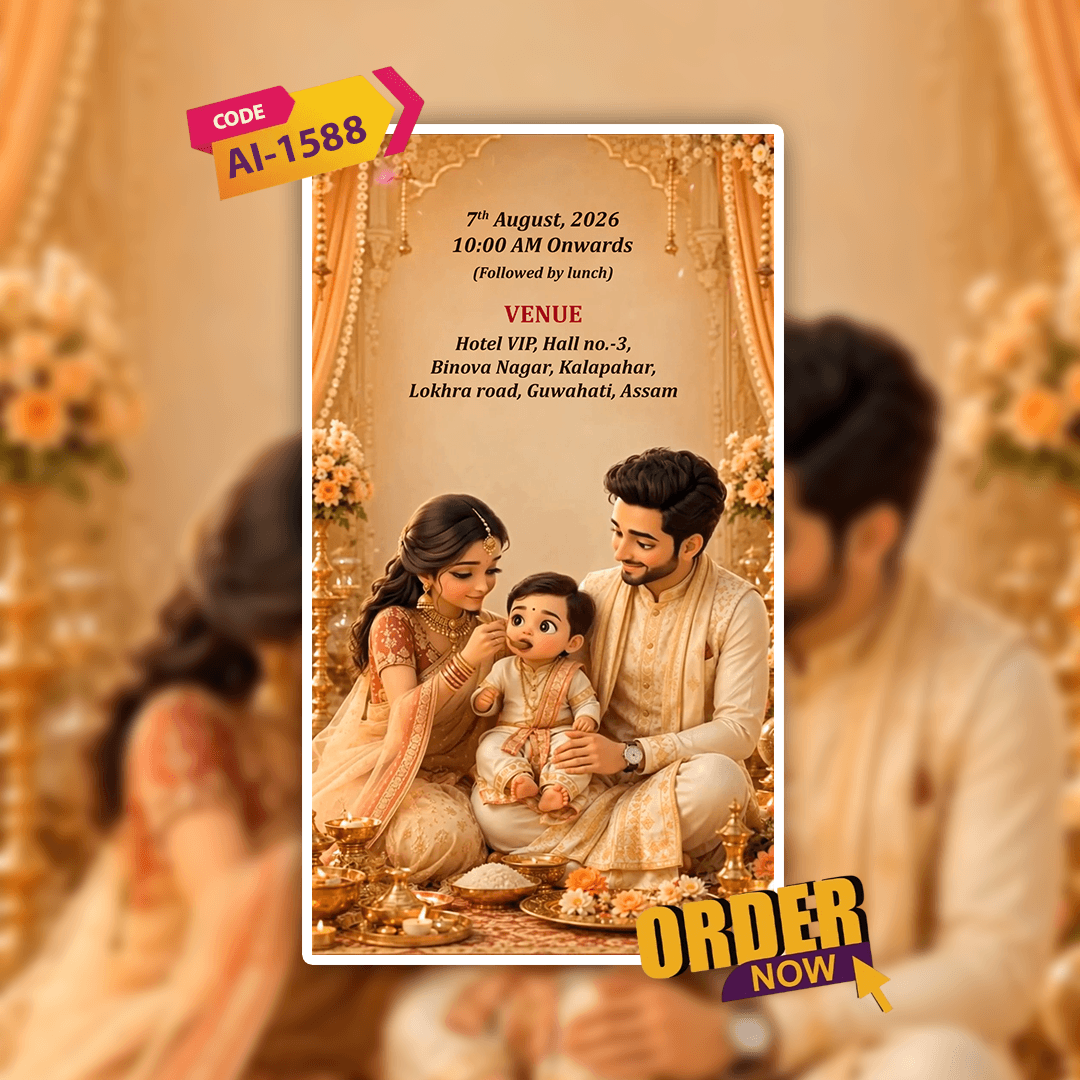 Annaprashan Invitation Video | Rice Ceremony Video Invitation | AI-1588