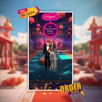 Digital Wedding Invitation Video | Personalized| AI-1274